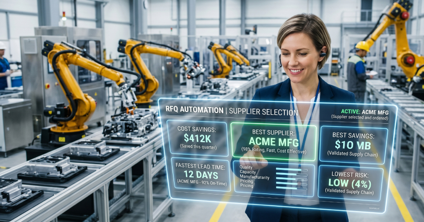 RFQ automation helping manufacturers compare suppliers, reduce delays, and choose the best supplier faster.